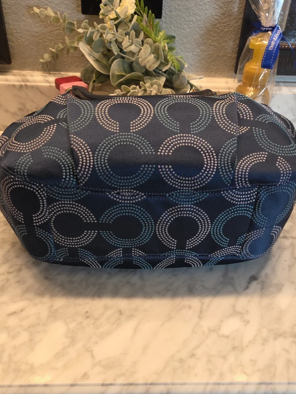 EUC 2013 Coach Op Art Dot Signature C's Tote with Matching Wallet